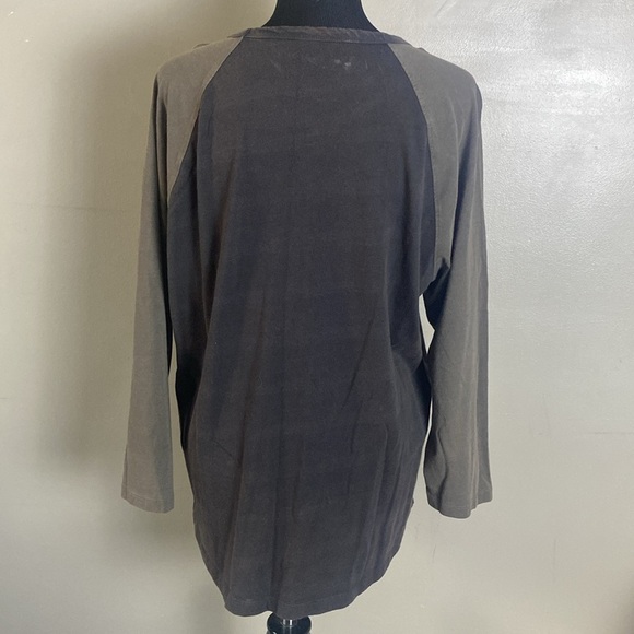 Lucky Brand Yellowstone Baseball Tee Shades of Gray Sz L NWOT - Picture 3 of 5